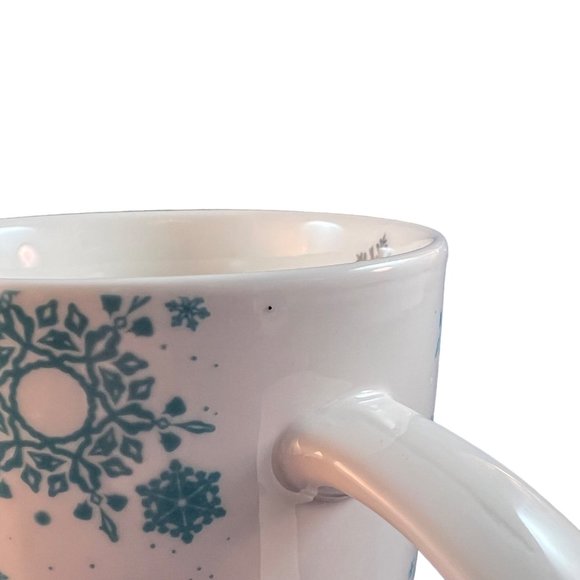 Crofton Let It Snow Coffee Mug Snowflakes New Bone China 16 OZ - Picture 8 of 10